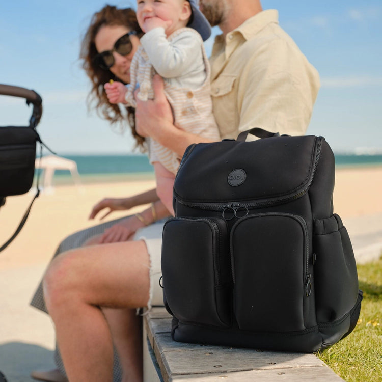 Signature Nappy Backpack - Black Neoprene