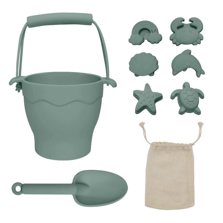 Silicone 8pc Bucket & Spade Set