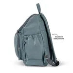 Signature Nappy Backpack - Stone Blue Vegan Leather