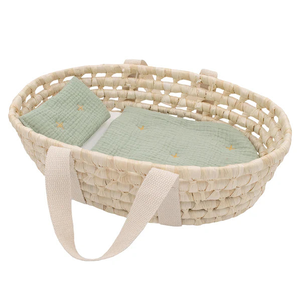 Rattan Doll Moses Basket Set