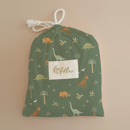 Dinos Organic Fitted Cot Sheet