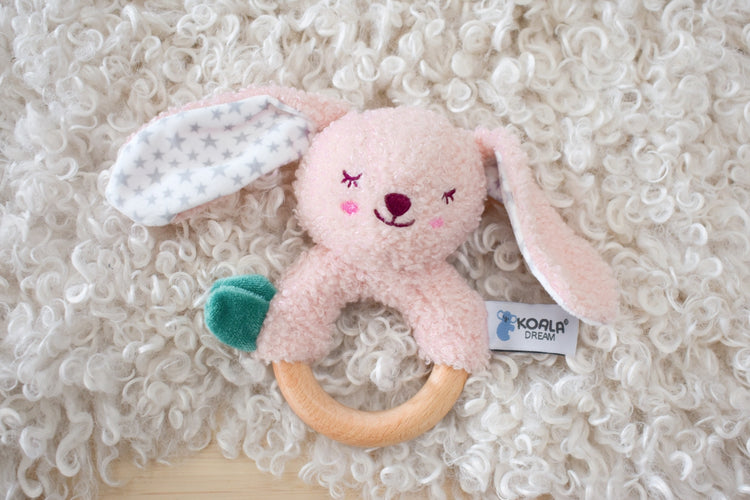 Snuggle Buddy Wooden Ring Rattle