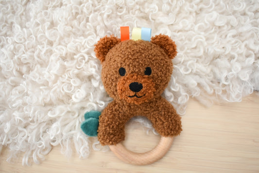 Snuggle Buddy Wooden Ring Rattle