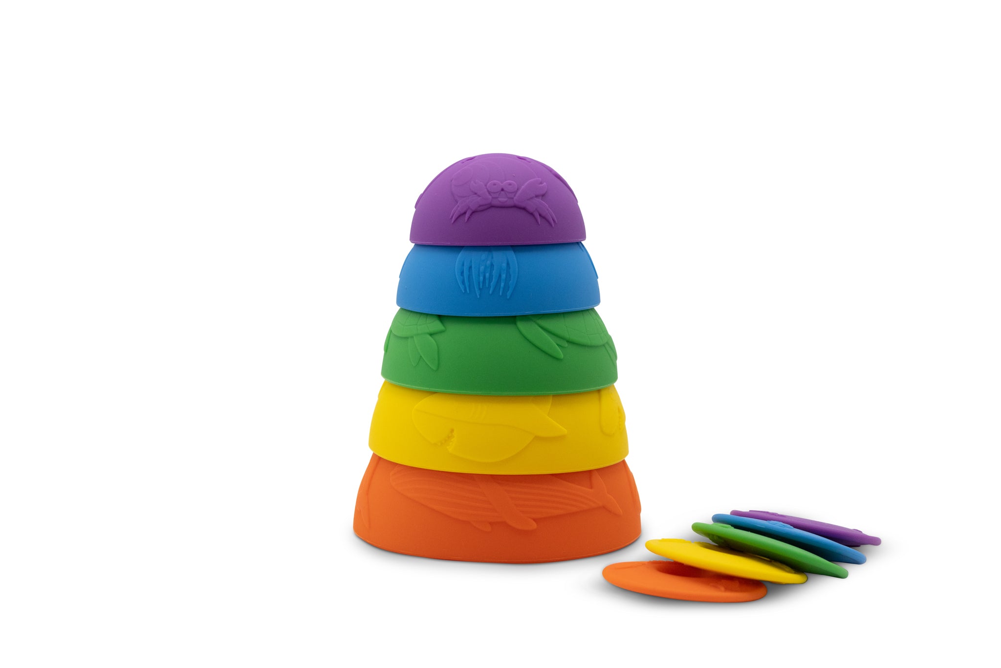 Ocean Stacking Cups - Rainbow Bright – Little Sunshine Kids