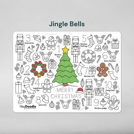 Jingle Bells Reusable Silicone Colouring Mat