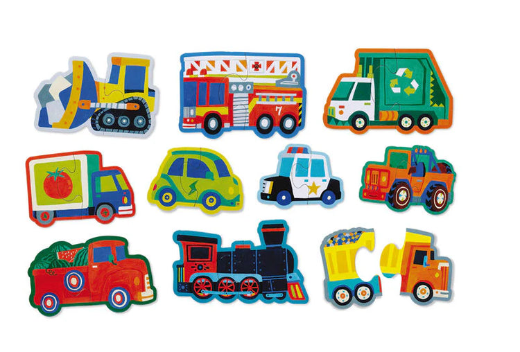 Let's Begin Puzzle 2pc - Vehicles