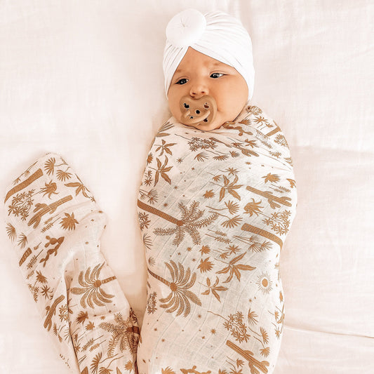 Desert Palms Organic Muslin Wrap Swaddle