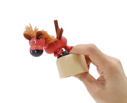 Wooden Push Puppet - Farm Animals