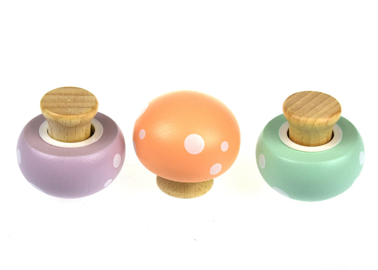 Wooden Beep Beep Squeaky Mushrooms