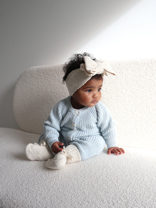 CLASSIC KNIT ROMPER | AERO FLECK | 6- 12M