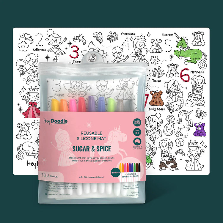 Sugar'n'Spice Reusable Silicone Colouring Mat