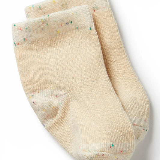 Organic 3 Pack Baby Socks - Mint Green, Cream, Pink