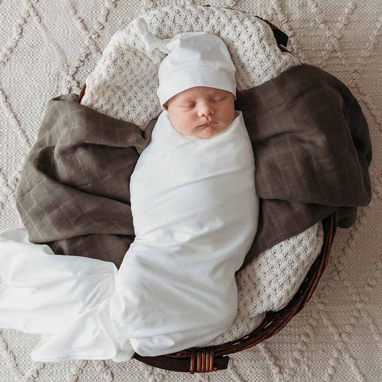 Milk Organic Jersey Wrap & Beanie Set