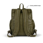 Signature Nappy Backpack - Olive Vegan Leather