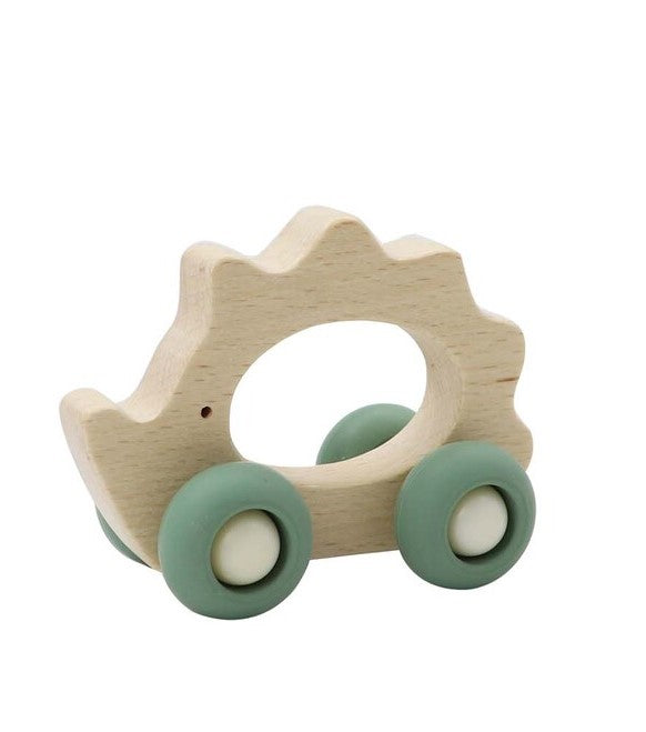 Wooden Grip Animal with Silicone Wheels