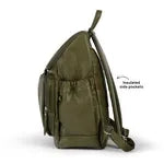 Signature Nappy Backpack - Olive Vegan Leather