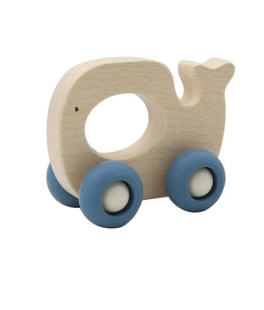 Wooden Grip Animal with Silicone Wheels