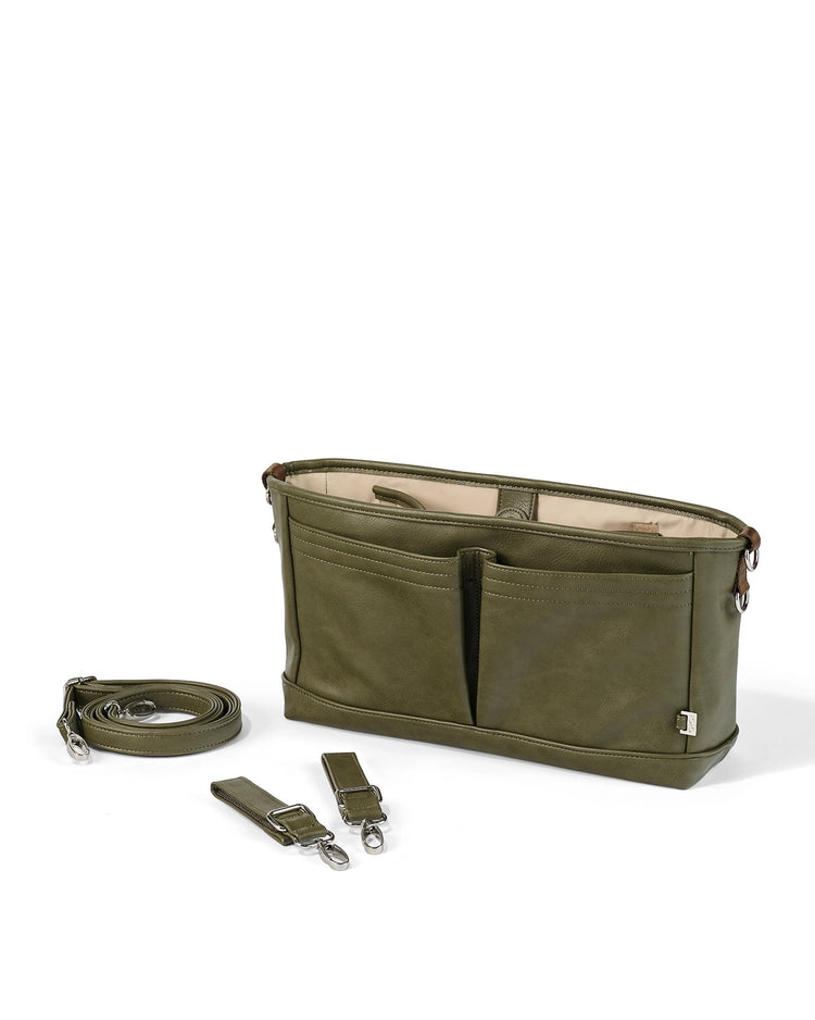 Signature Pram Caddy - Olive Vegan Leather