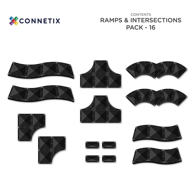 Connetix Tiles - Ramps & Intersections Pack - 16 pieces