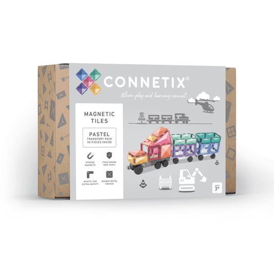 Connetix Tiles - Pastel Transport Pack - 50 pieces