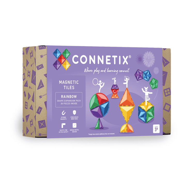 Connetix Tiles - Rainbow Shape Expansion Pack - 36 pieces