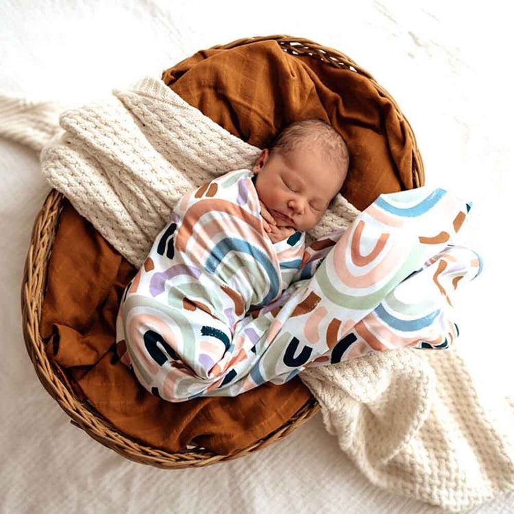 Rainbow Baby Organic Jersey Wrap & Beanie Set