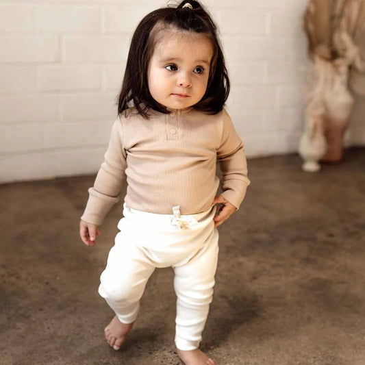 Pebble Long Sleeve Organic Bodysuit