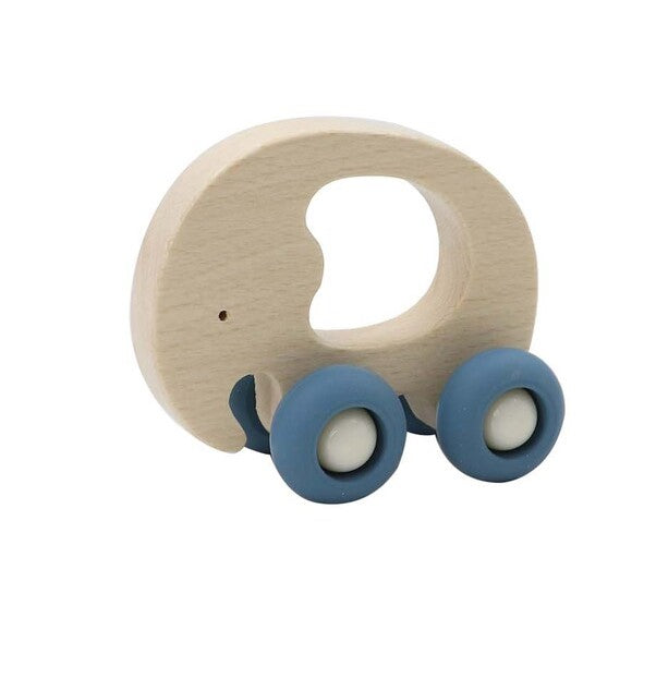 Wooden Grip Animal with Silicone Wheels