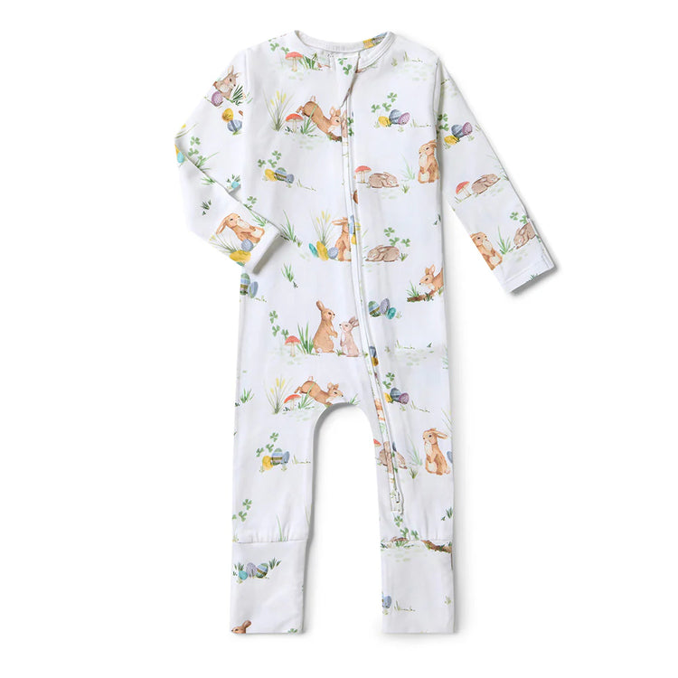 Easter Bunnies Organic Snugglesuit Convertible Romper