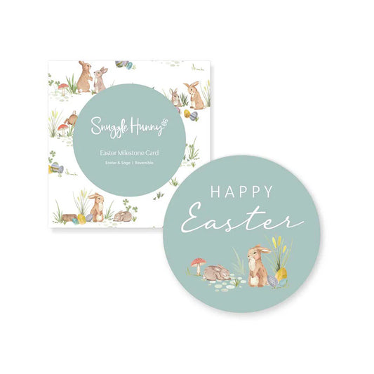 Easter Bunnies Reversible Single Milestone Card