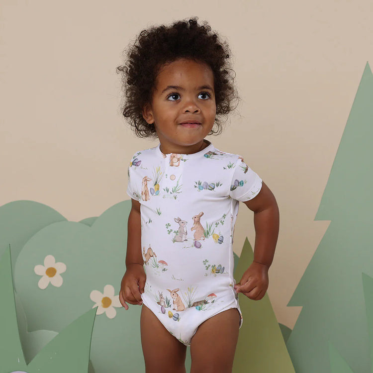 Easter Bunnies Short Sleeve Organic Bodysuit