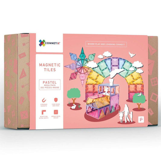 Connetix Tiles 202 piece Pastel Mega Pack